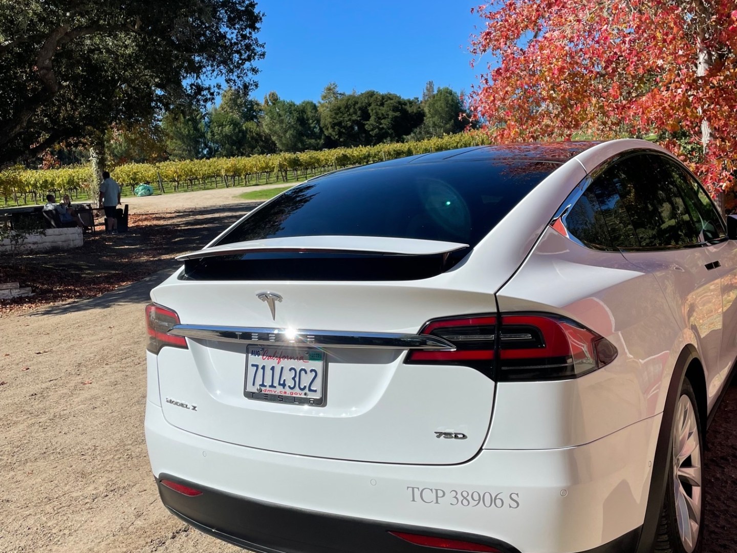 a car parked in a parking lot